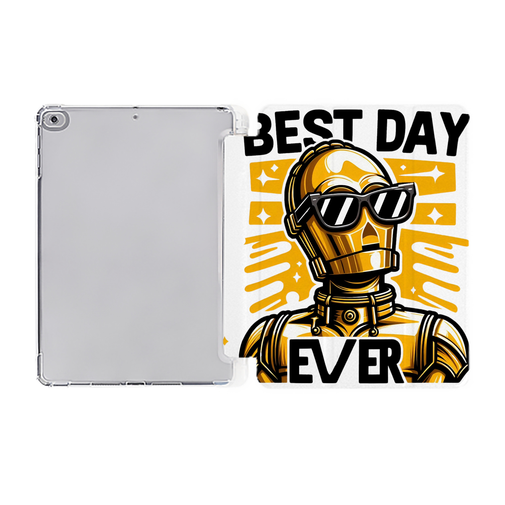 （画像用） スター・ウォーズ Star Wars IPad ケース ペン収納付き 三つ折りスタンド PUレザー×シリコン 対応機種9.5/10.5/10.9インチ